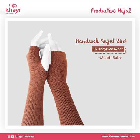 Handsock 2in1 18 Merah Bata