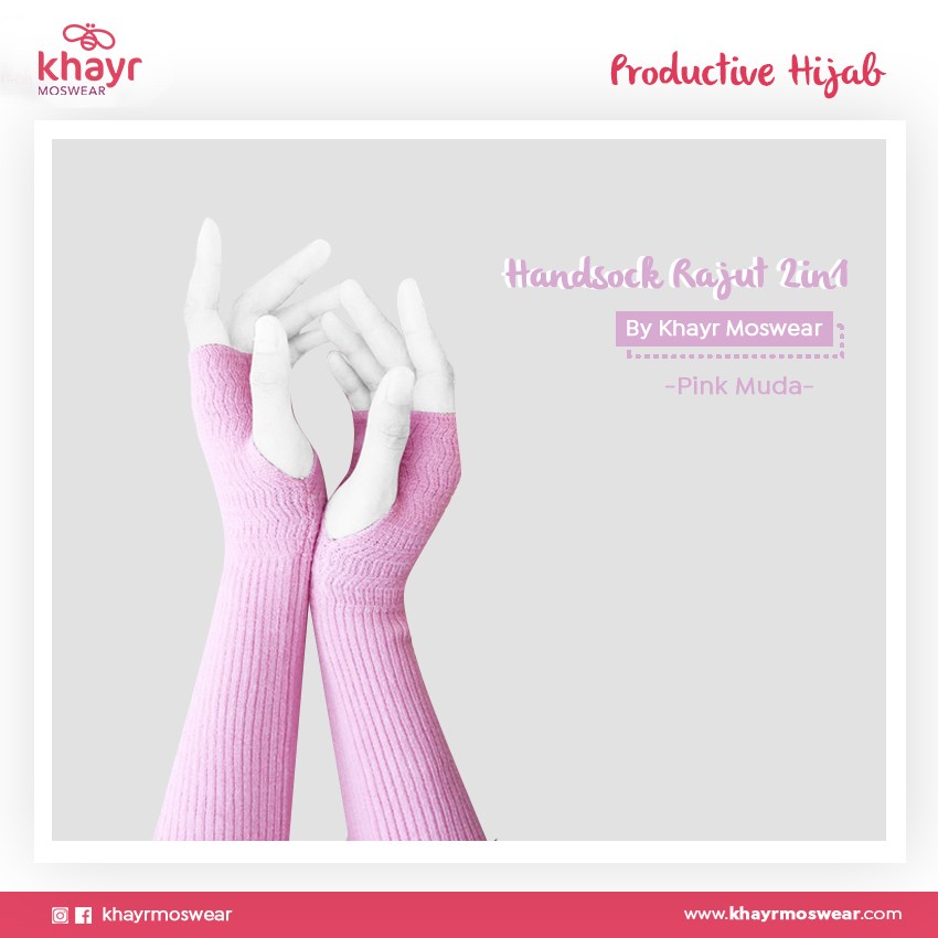 Handsock 2in1 21 Pink Muda