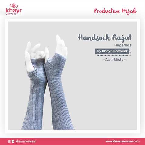 Handsock Fingerless 01 Abu misty