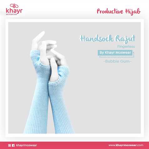 Handsock Fingerless 06 Bubble Gum