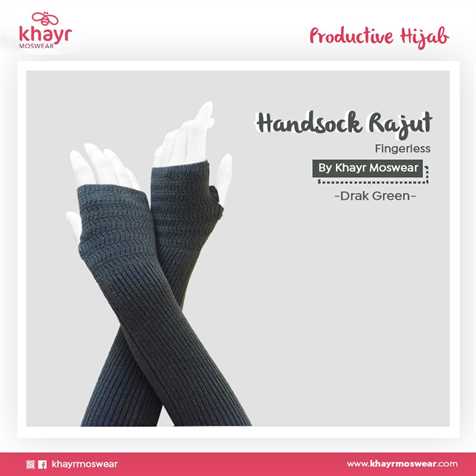 Handsock Fingerless 10 Dark green