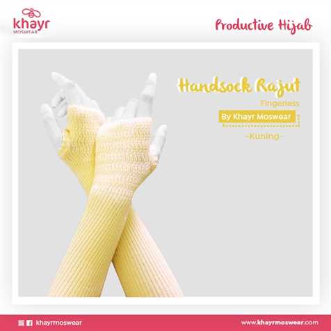 Handsock Fingerless 15 Kuning
