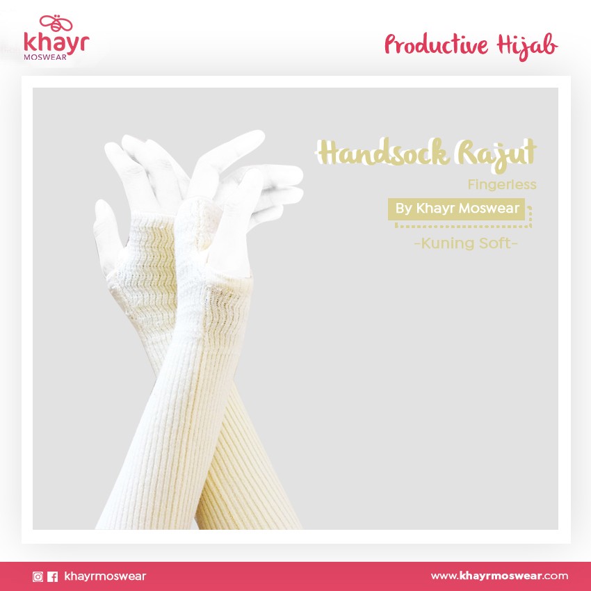 Handsock Fingerless 17  Kuning soft