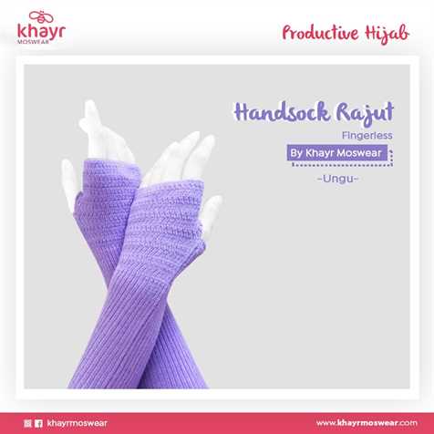 Handsock Fingerless 29 Ungu