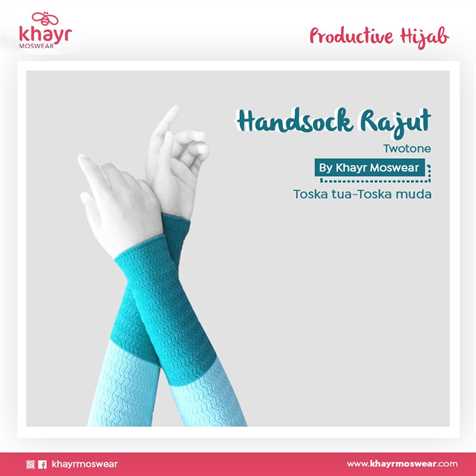Handsock Twotone 02 (Toska Muda - Toska Sedang)