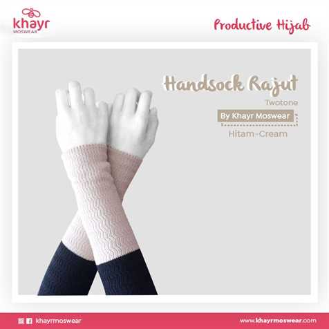 Handsock Twotone 03 (Cream - Hitam)