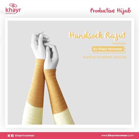 Handsock Twotone 05 (Kuning - Kuning Mustard)