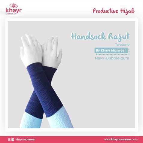 Handsock Twotone 09 (Bubble Gum - Navy)