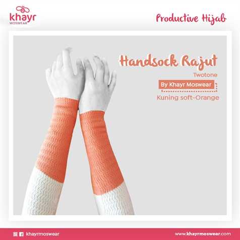Handsock Twotone 14 (Kuning Soft - Orange)