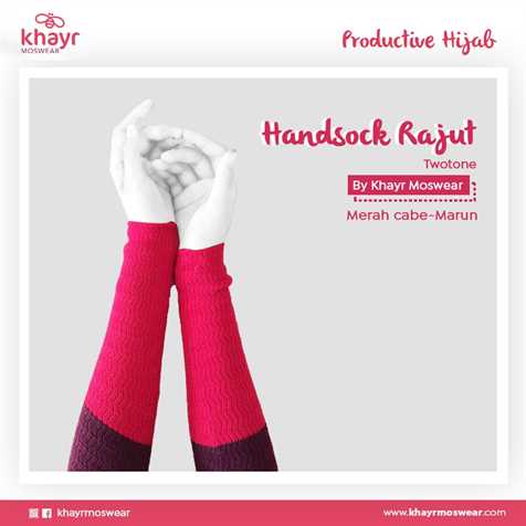 Handsock Twotone 16 (Maron - Merah Cabe)