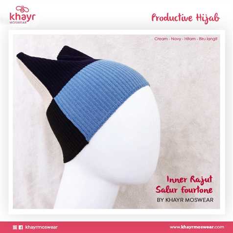 Inner Fourtone 05 (Cream - Navy - Hitam - Biru langit)