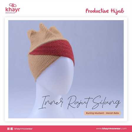 Inner Rajut Silang 05 Kuning Mustard - Merah Bata