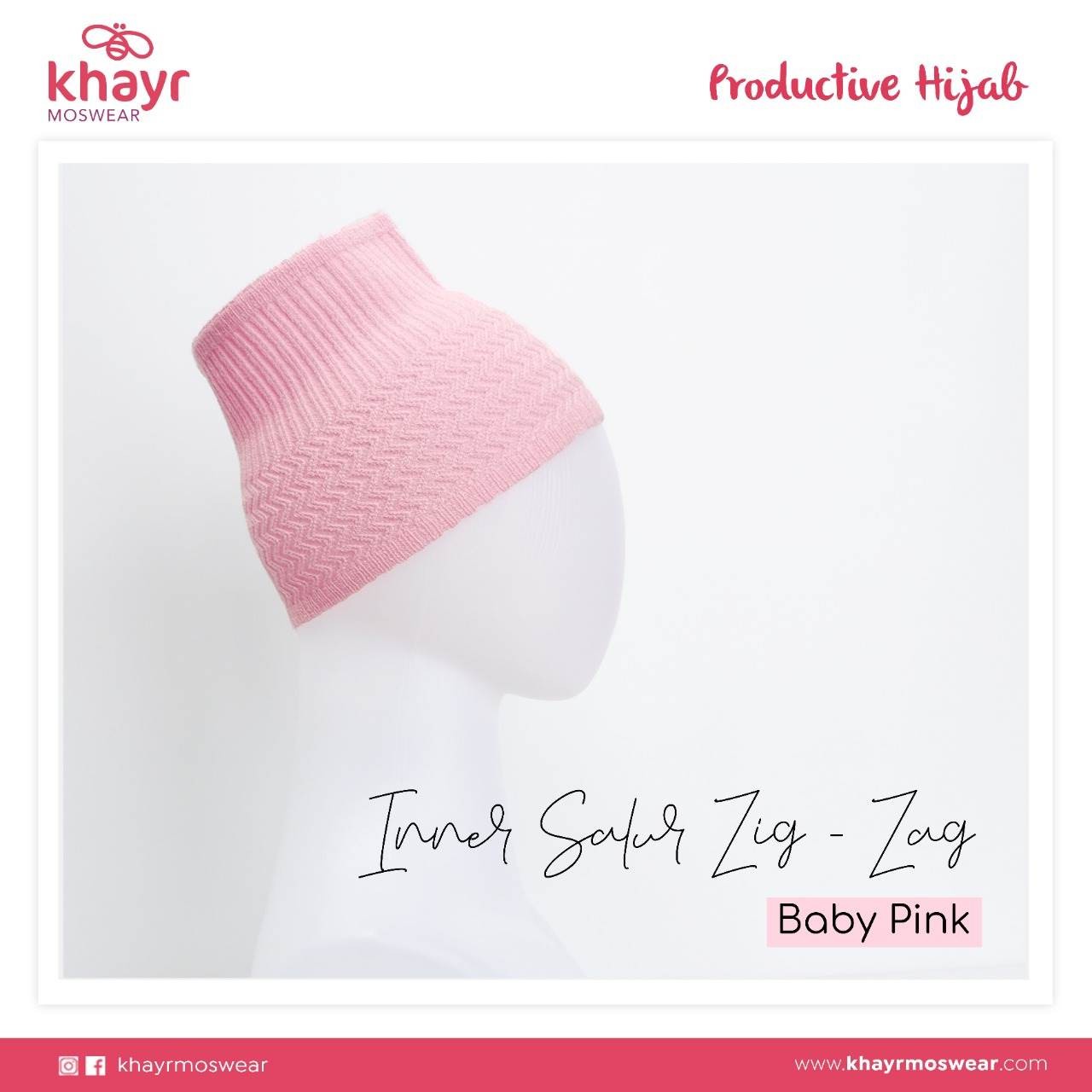 Inner Salur Zigzag Baby Pink