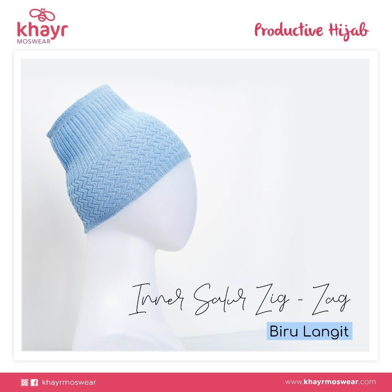 Inner Salur Zigzag Biru Langit