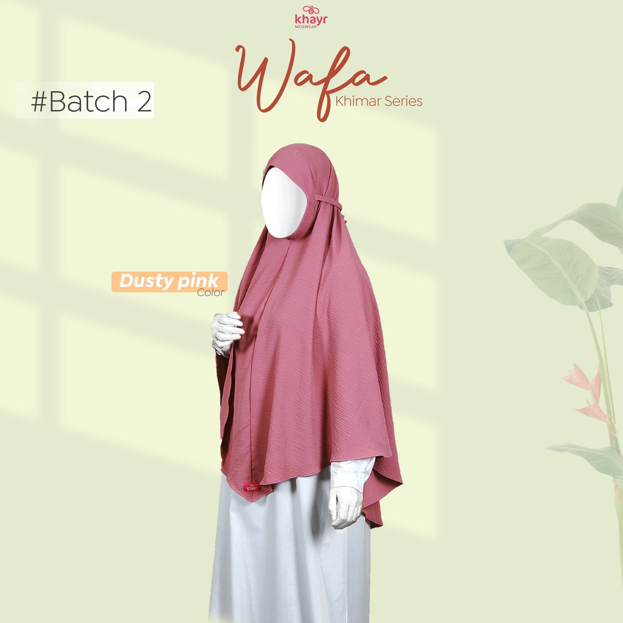 Khimar Wafa Dusty Pink